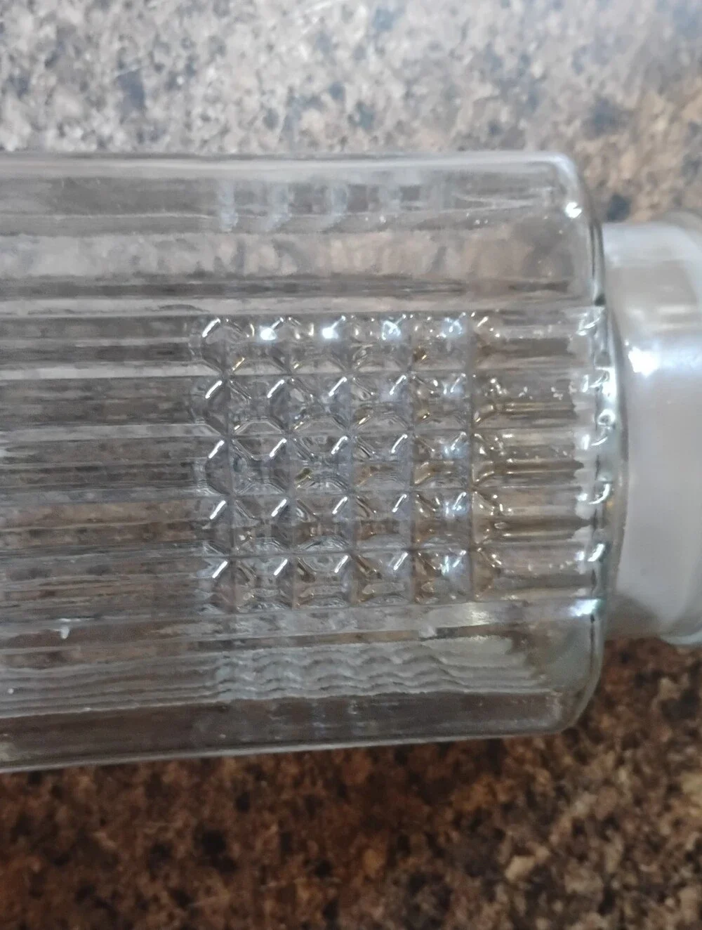 KOSMOS vintage glass kitchen storage jar container canister square vertical